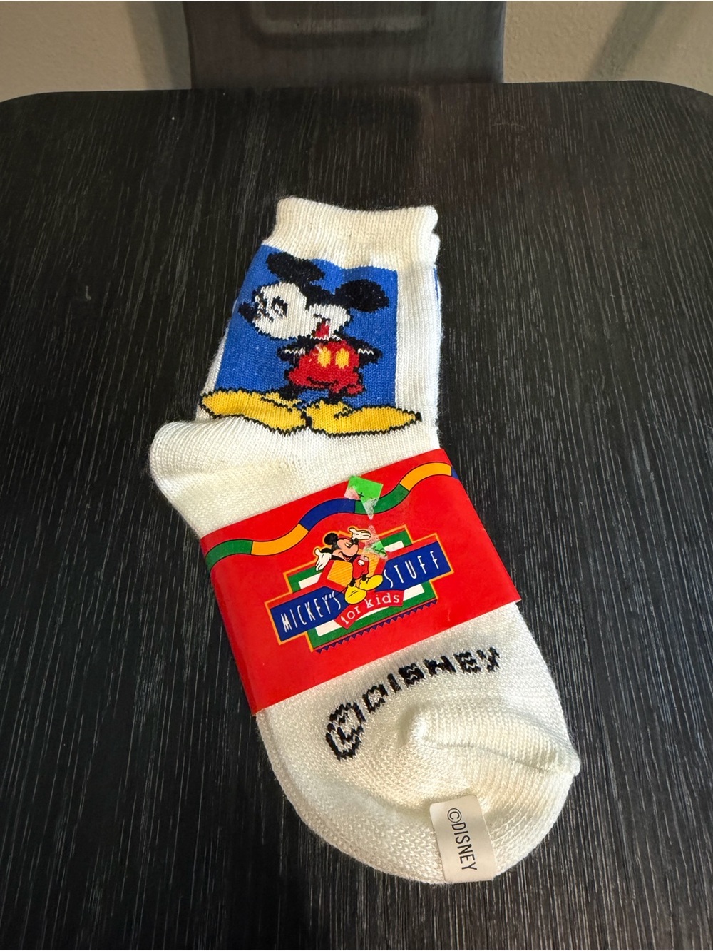 Vintage Disney Mickey Mouse Kids Socks NOS Mickey's Stuff For Kids